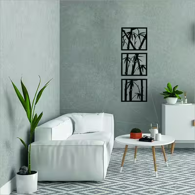 دیوارکوب مدل بامبو کد A-BM003 مجموعه 3 عددی
