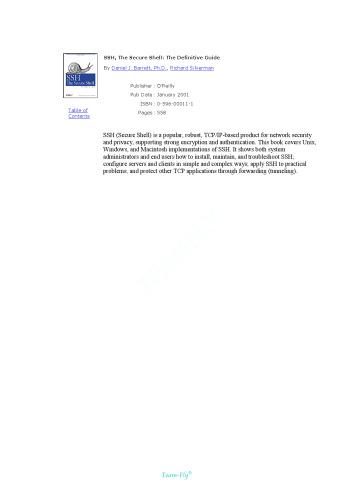خرید و دانلود نسخه کامل کتاب SSH, The Secure Shell: The Definitive Guide