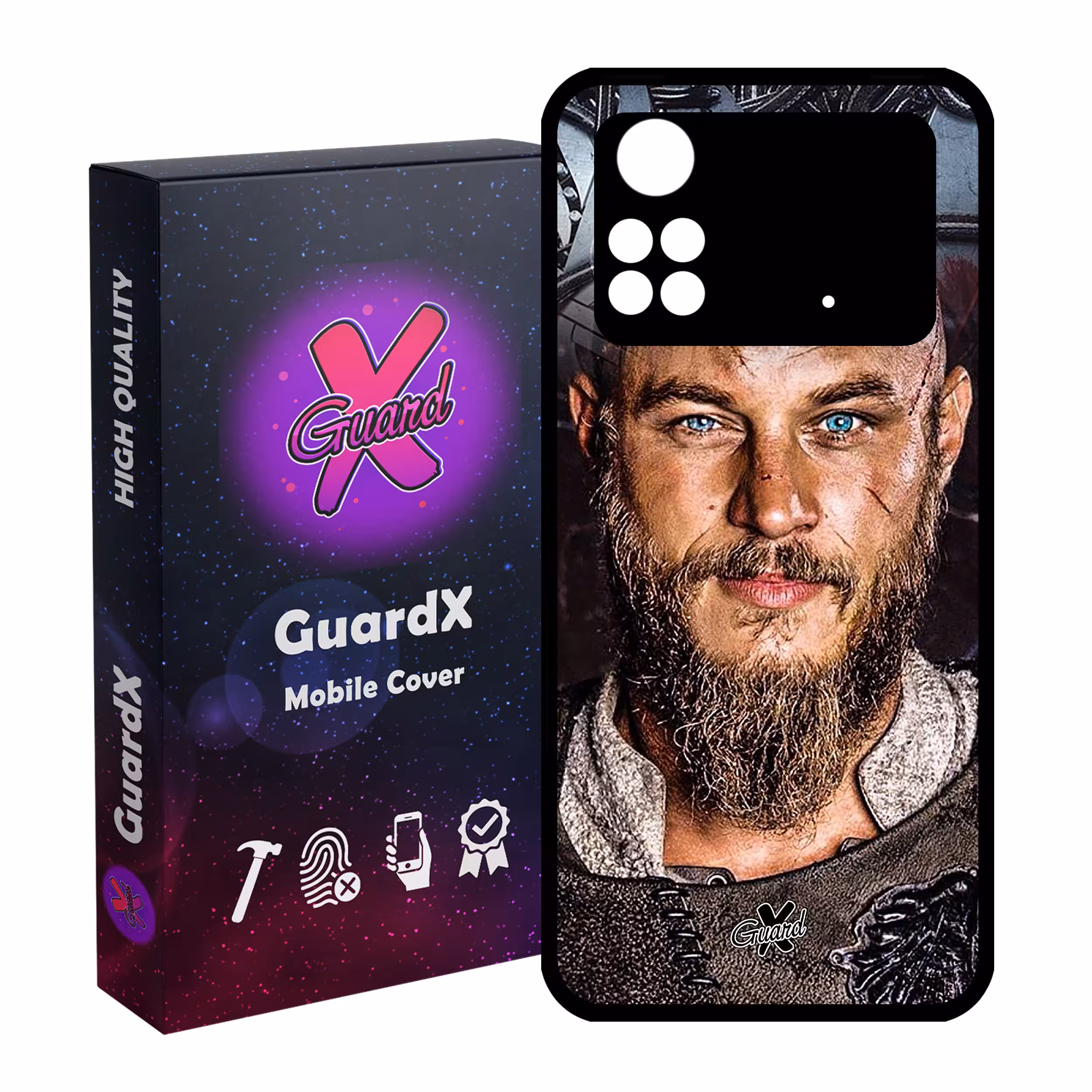 کاور گارد ایکس طرح Vikings مدل Glass10240 مناسب برای گوشی موبایل شیائومی Poco M4 Pro 4G
