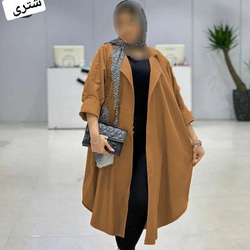 مانتو بلند فیروزه جنس میکرو فری سایز تا46 قد بلندترین قسمت107 قد کوتاه ترین85