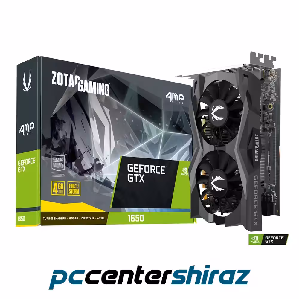 کارت گرافیک زوتک مدل ZOTAC GAMING GeForce GTX 1650 AMP CORE 4GB