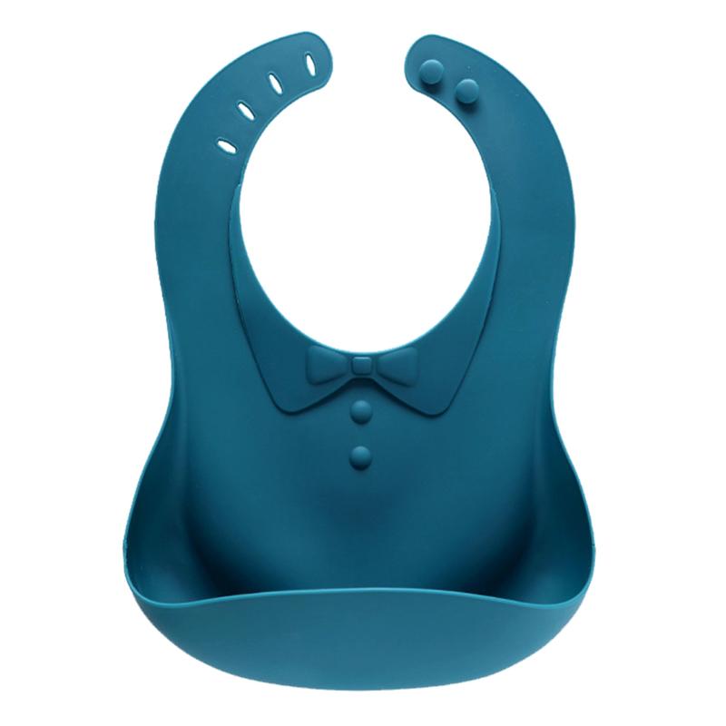 پیشبند نوزاد طرح پاپیون  رنگ سرمه ای 