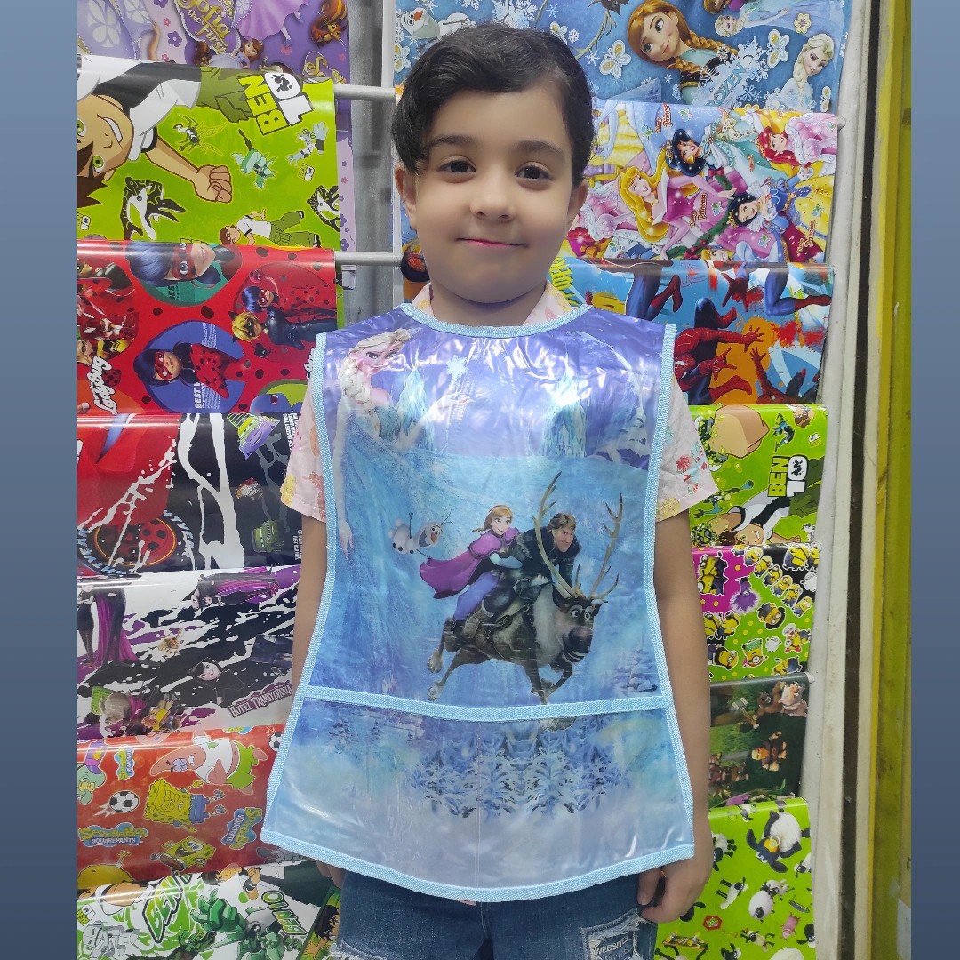 پیش بند نقاشی مهد کودک پلاستیکی