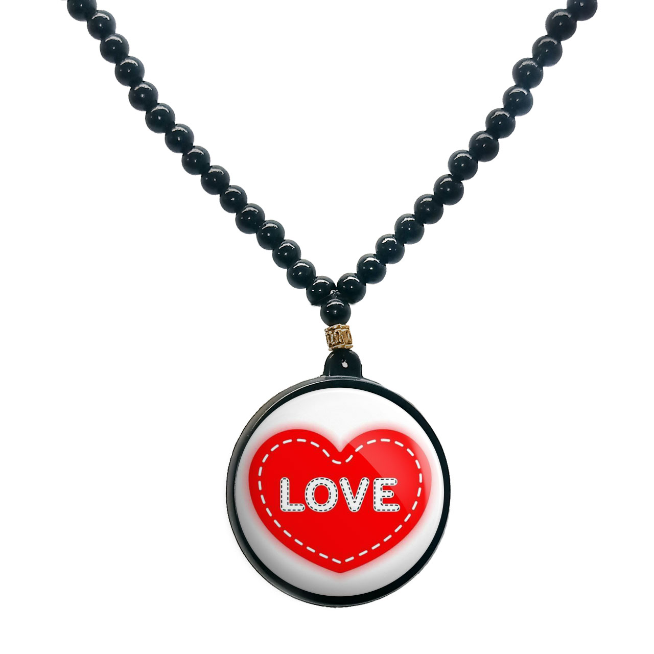 گردنبند پرمانه طرح عاشقانه کد pmd.1241 مدل دو طرفه