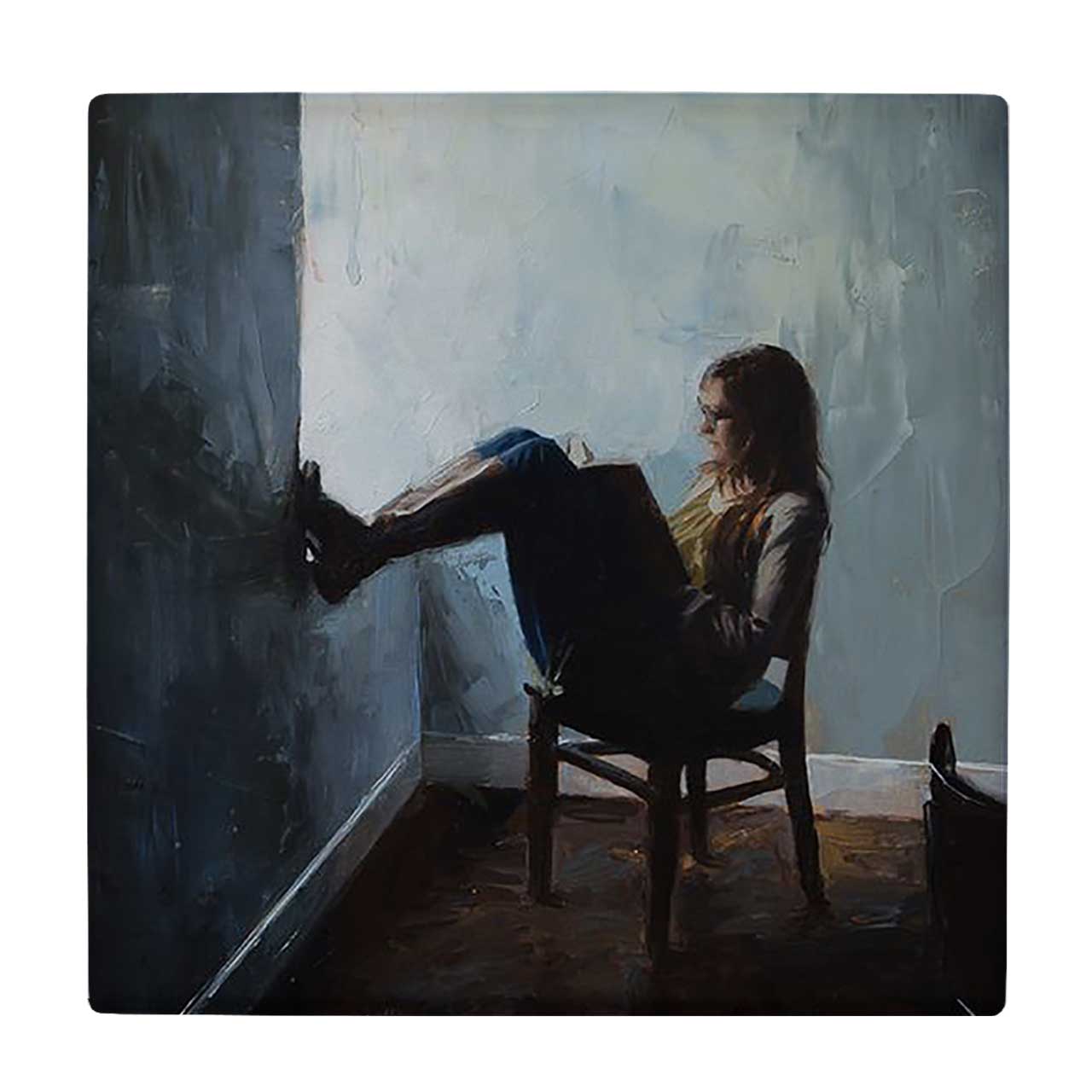 کاشی کارنیلا طرح بانوی کتابخوان کد wkk1776