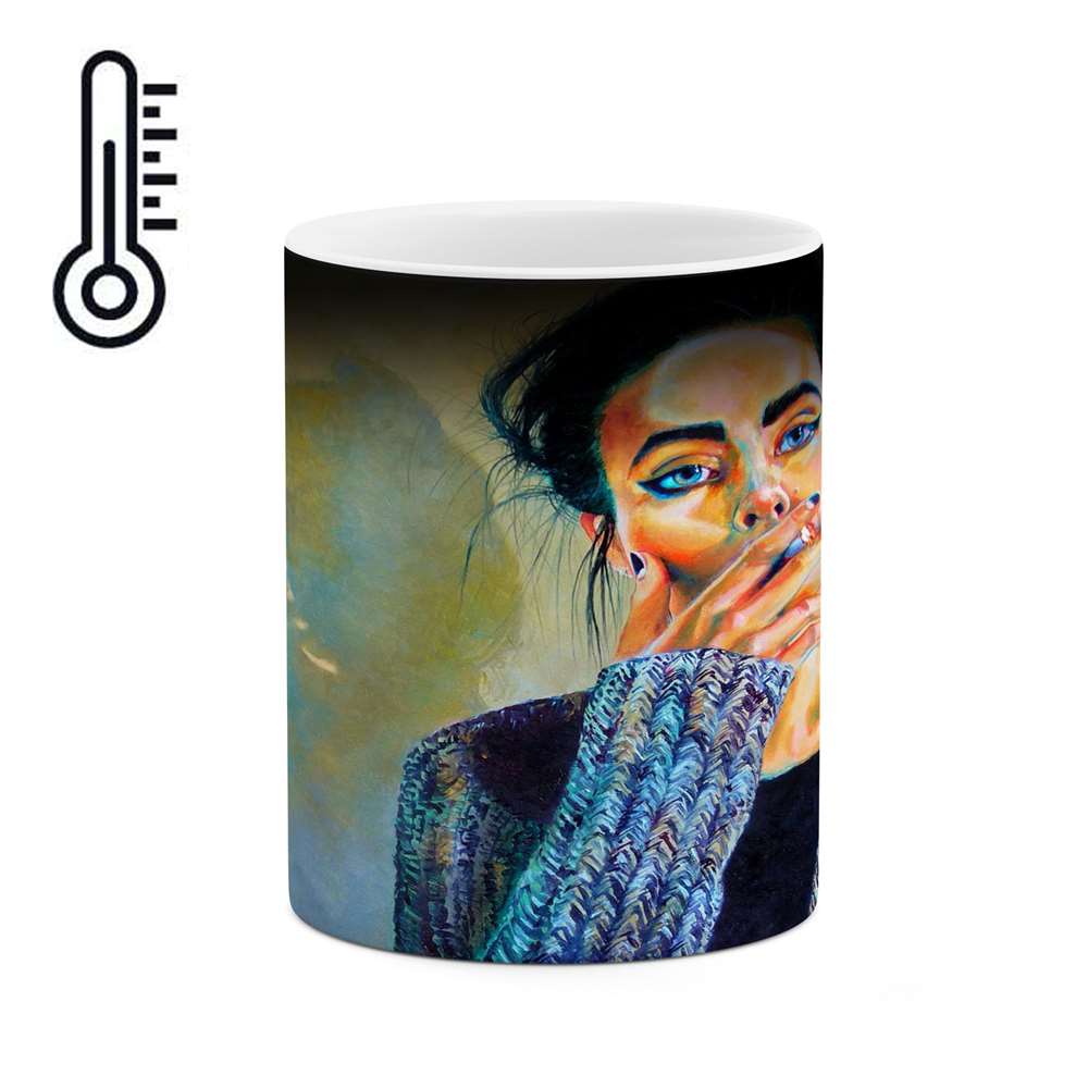 ماگ حرارتی کاکتی طرح نقاشی مدل mgh13785