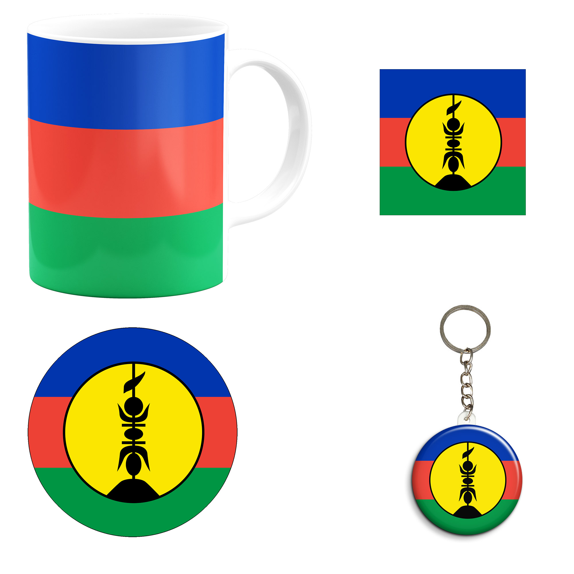 ست هدیه ماگ طرح پرچم کالیدونیای جدید مدل FLNKS کد M1