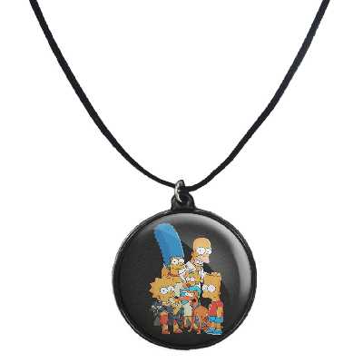 گردنبند پرمانه طرح سیمپسون ها کد pmb.21332 مدل دو طرفه