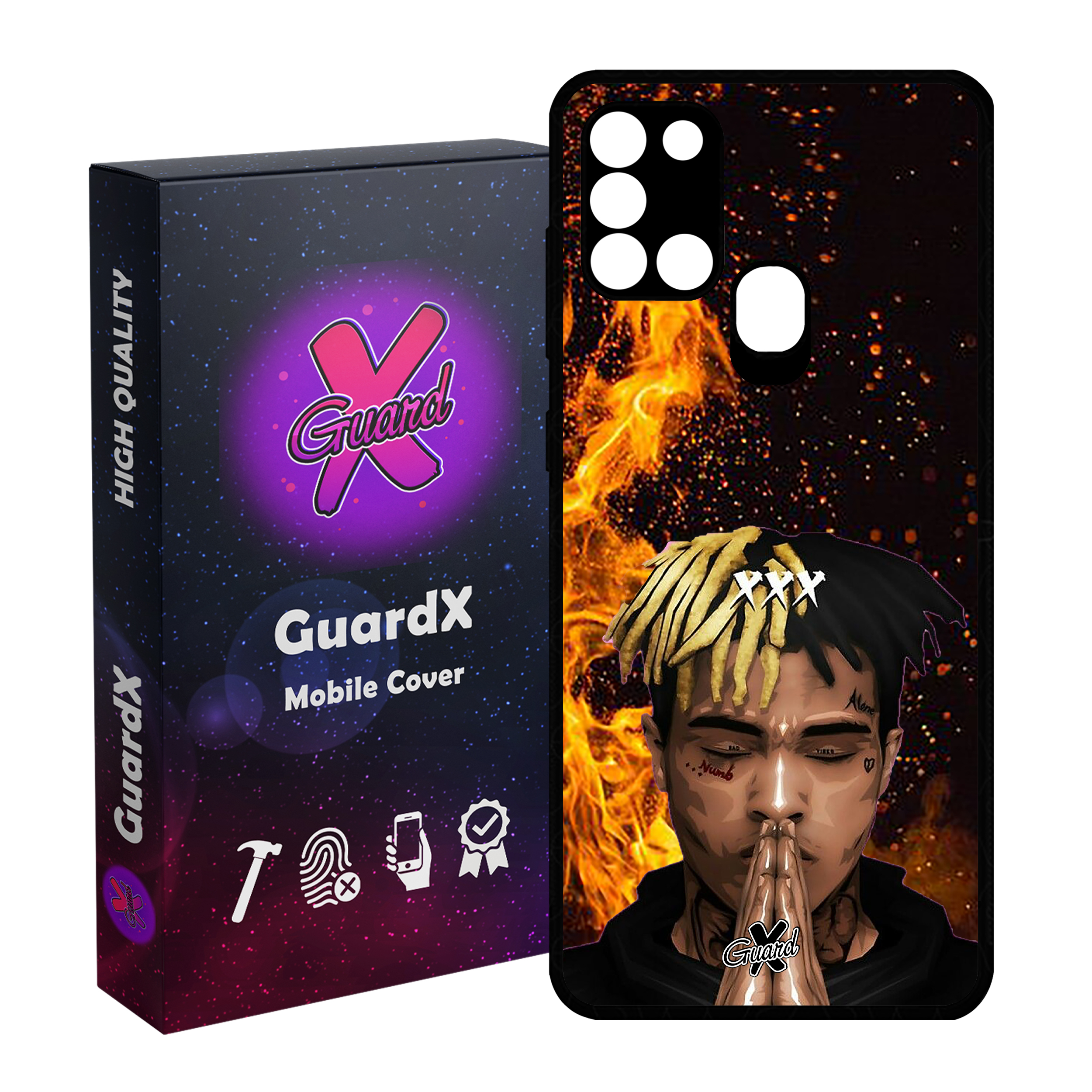 کاور گارد ایکس طرح Tentaction مدل Glass10366 مناسب برای گوشی موبایل سامسونگ Galaxy A21s