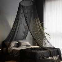 مشکی سیاه تور تخت خواب و پیشه بند مشکی بسیار بزرگ برای تخت خواب دو نفره 