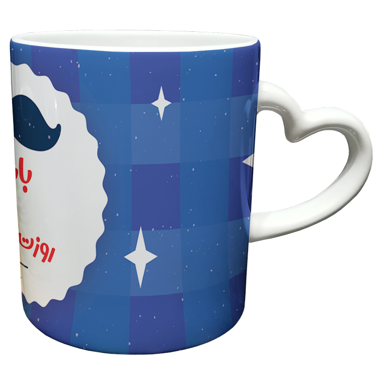 ماگ مدل دسته قلبی طرح روز پدر کد 61