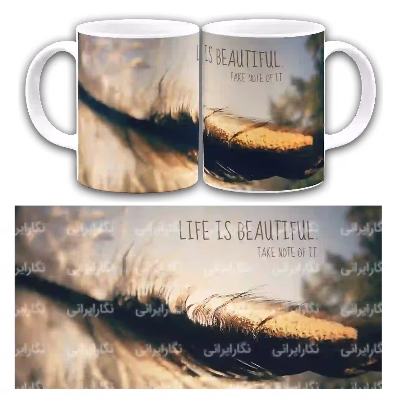 ماگ Life is beautiful  مدل  AL33