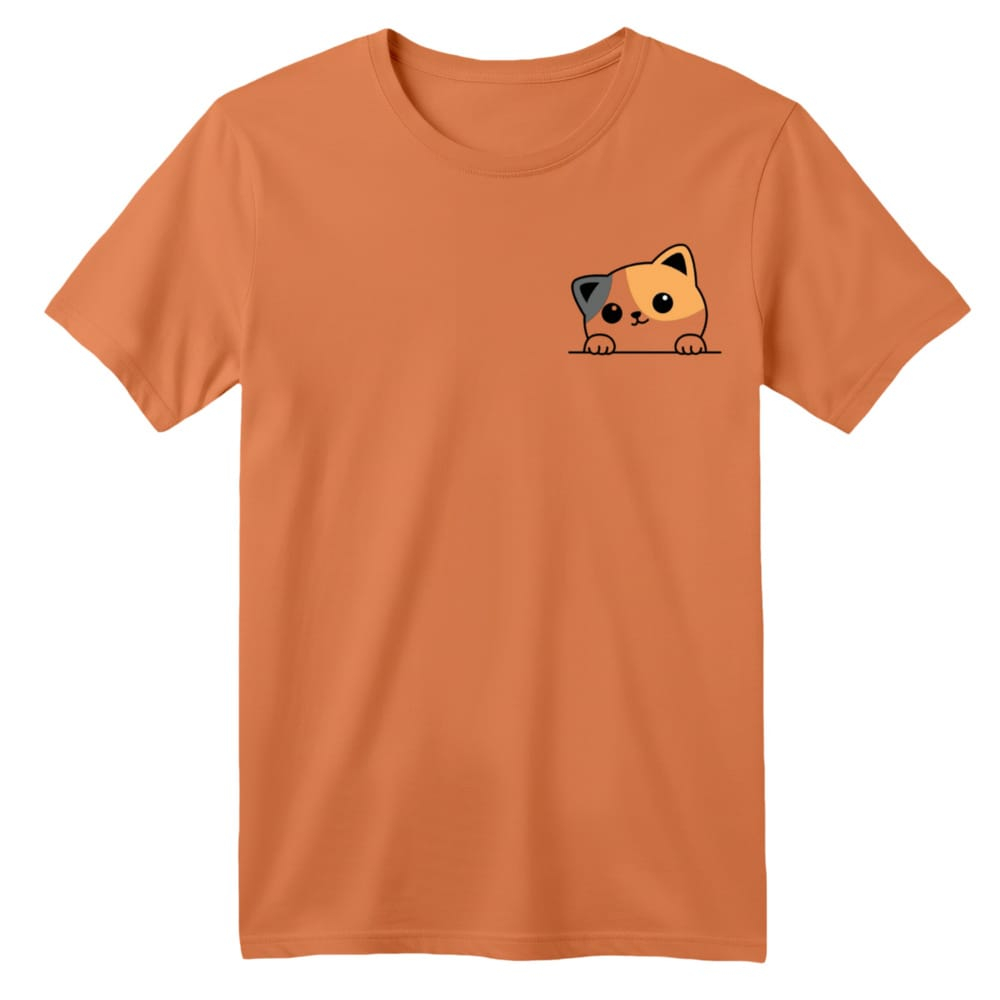 تی شرت آستین کوتاه بچگانه مدل گربه  رنگ گلبهی