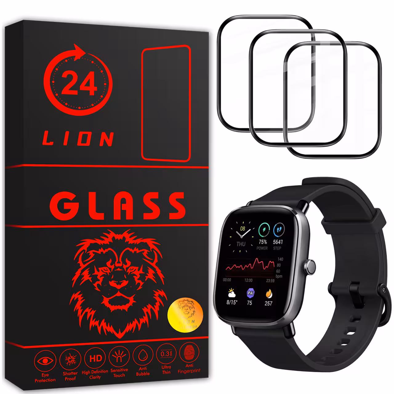 محافظ صفحه نمایش لاین مدل RT007 مناسب برای ساعت هوشمند شیایومی Amazfit GTS 2 Mini بسته سه عددی