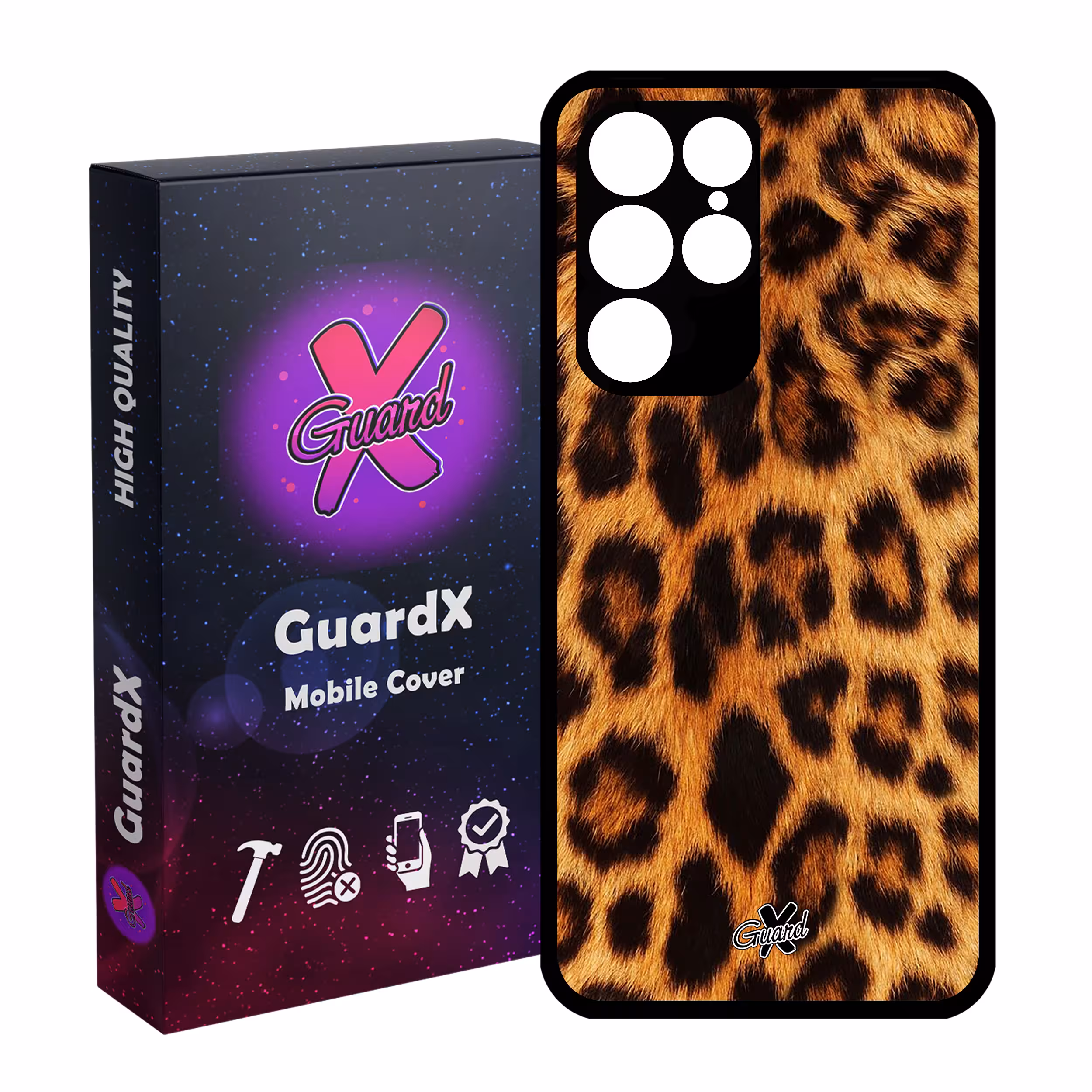 کاور گارد ایکس طرح Leopard مدل Glass10095 مناسب برای گوشی موبایل سامسونگ Galaxy S22 Ultra