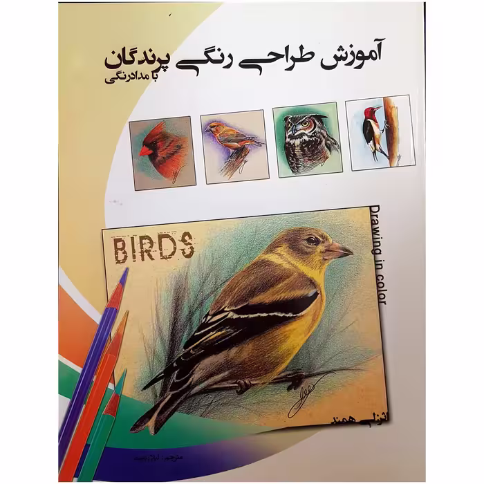 کتاب آموزش طراحی رنگی پرندگان با مداد رنگی اثر لی همند