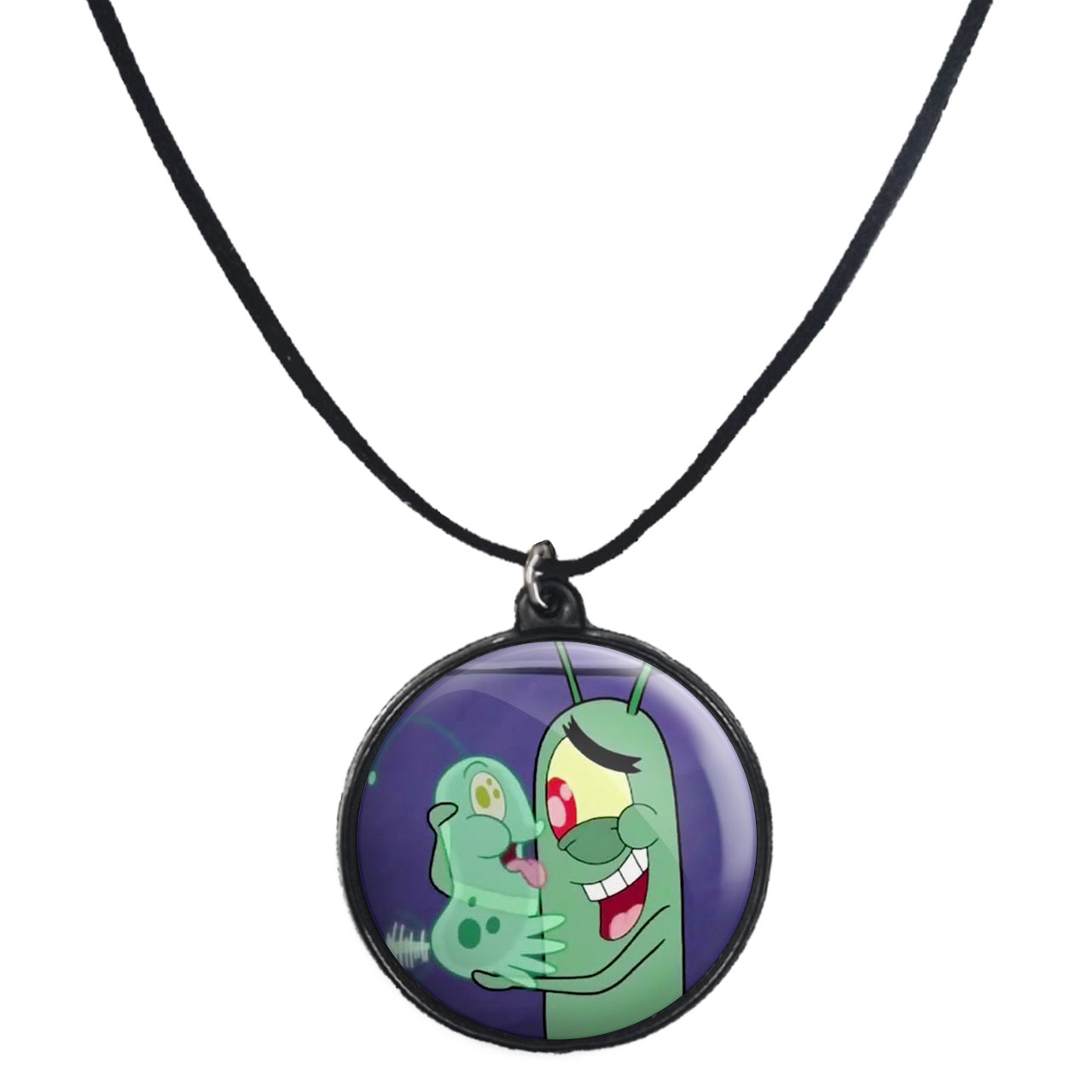 گردنبند پرمانه طرح باب اسفنجی کد pmb.1605 مدل دو طرفه