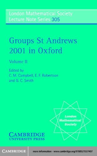 خرید و دانلود نسخه کامل کتاب Groups St Andrews 2001 in Oxford: Volume 2