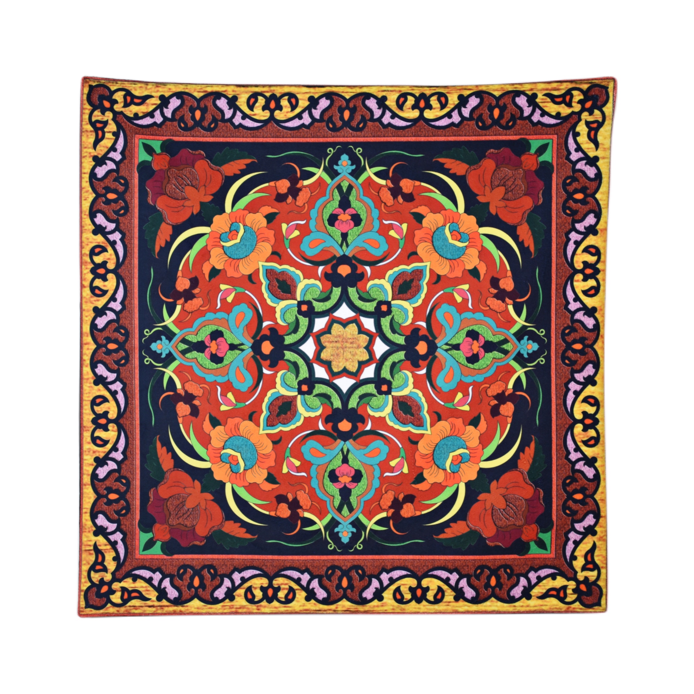 رومیزی مدل مخمل طرح کاشی کد 103