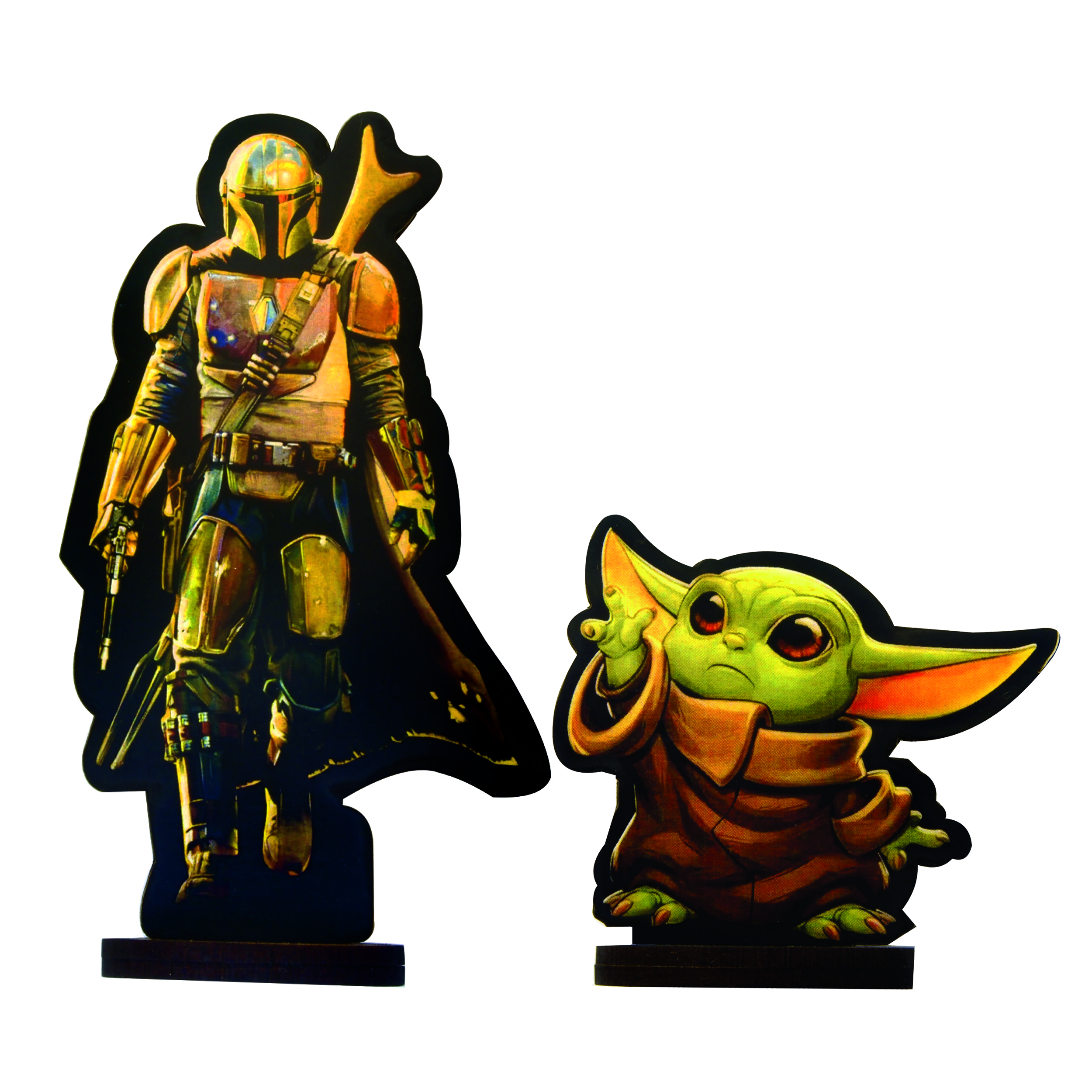 استند رومیزی تزیینی مدل ماندالورین و بیبی یودا مجموعه دوعددی