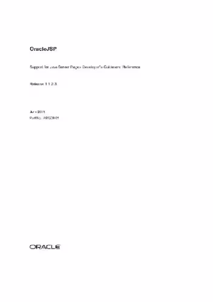 خرید و دانلود نسخه کامل کتاب OracleJSP Support for JavaServer Pages Developer[ap]s Guide and Reference (Part No A90208-01) (2001)(release 1 1 2 3)