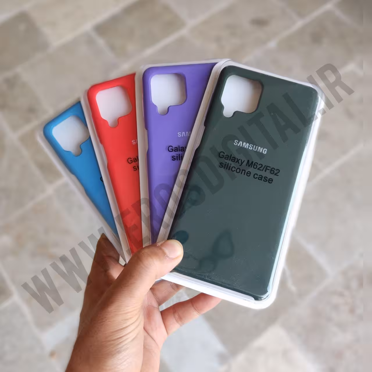 قاب سیلیکونی سامسونگ Galaxy M62 / F62 (اصل) - کد 4 آبی