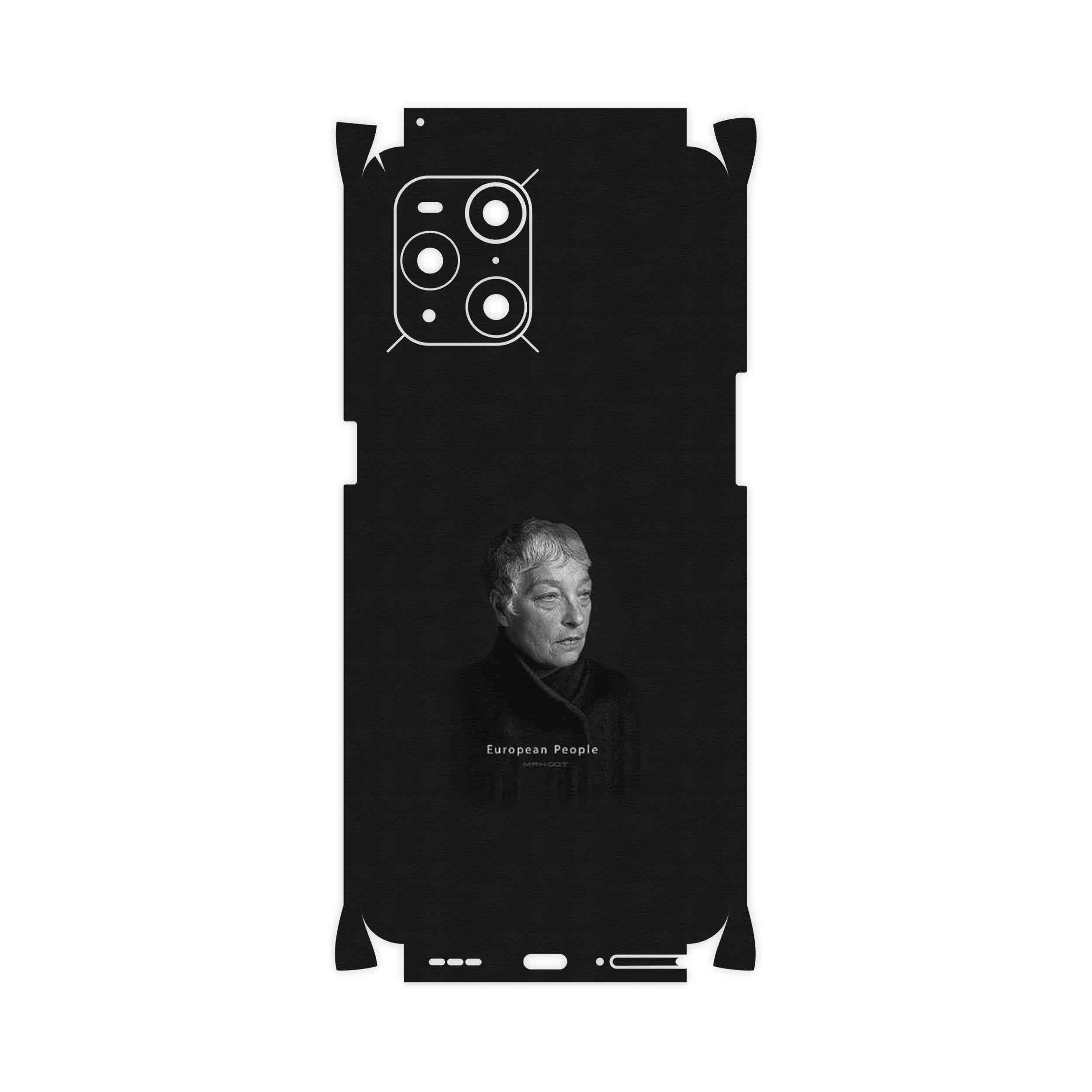 برچسب پوششی ماهوت مدل Portrait of a European Woman-FullSkin مناسب برای گوشی موبایل اپو Find X3 Pro