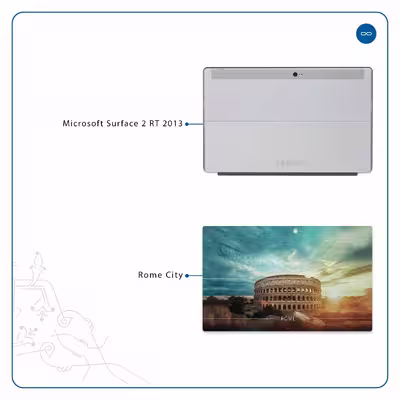 برچسب پوششی ماهوت مدل Rome City مناسب برای تبلت مایکروسافت Surface 2 RT 2013