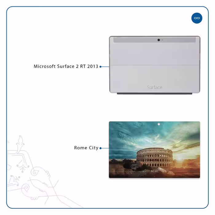 برچسب پوششی ماهوت مدل Rome City مناسب برای تبلت مایکروسافت Surface 2 RT 2013