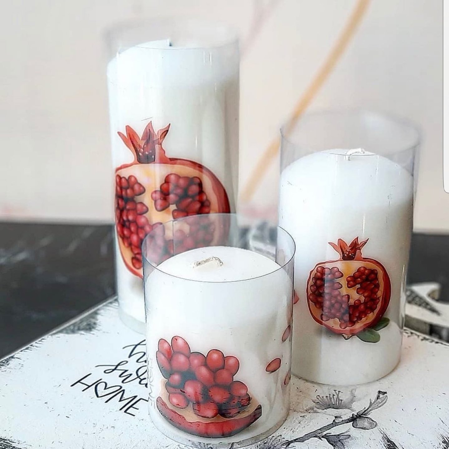 شمع های ست یلدا. قابل سفارش با طرح های موجود