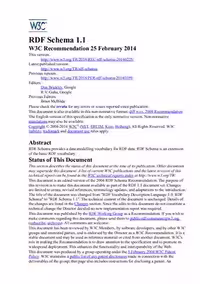خرید و دانلود نسخه کامل کتاب W3C. RDF Schema 1.1