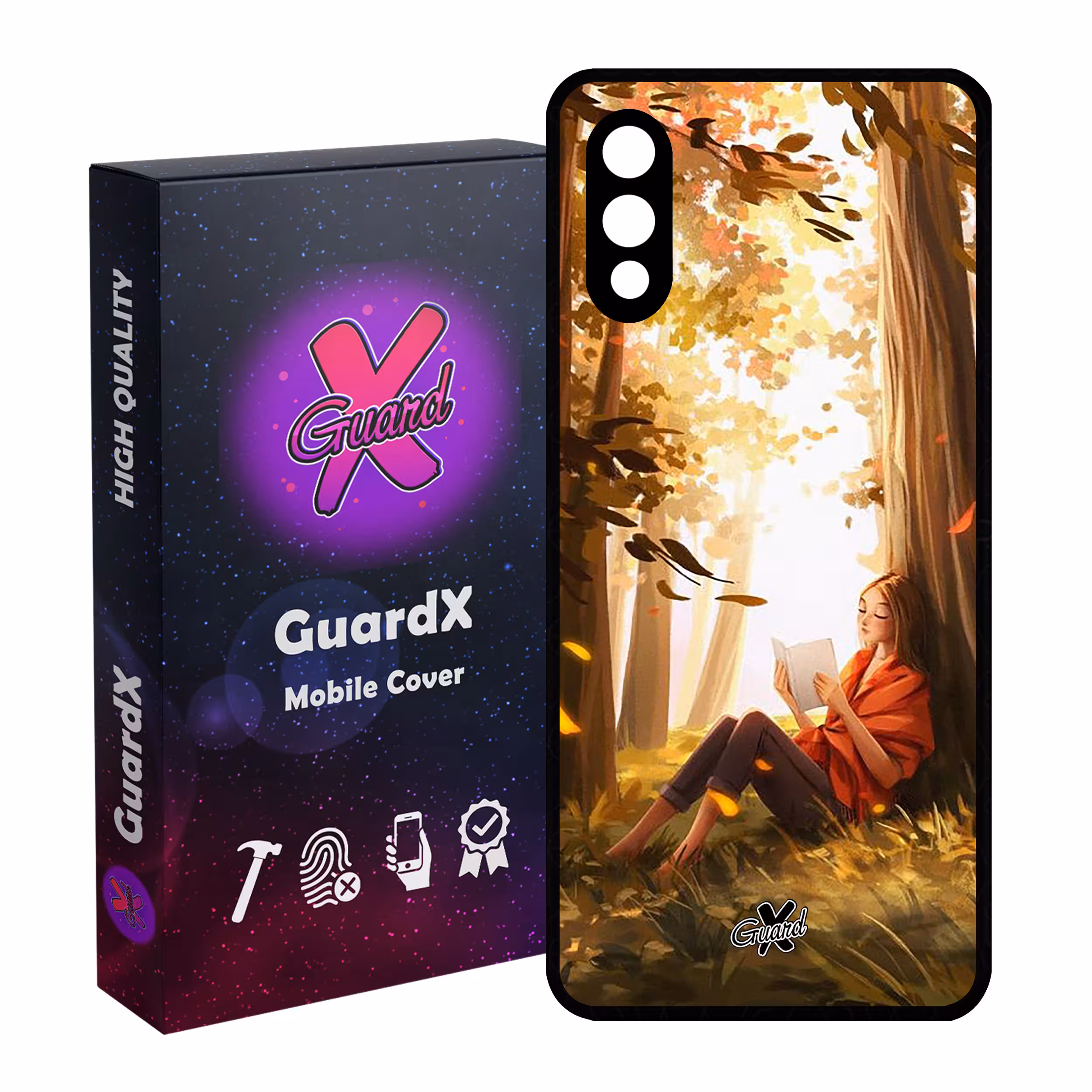 کاور گارد ایکس طرح دختر مدل Glass10276 مناسب برای گوشی موبایل سامسونگ Galaxy A02 / M02