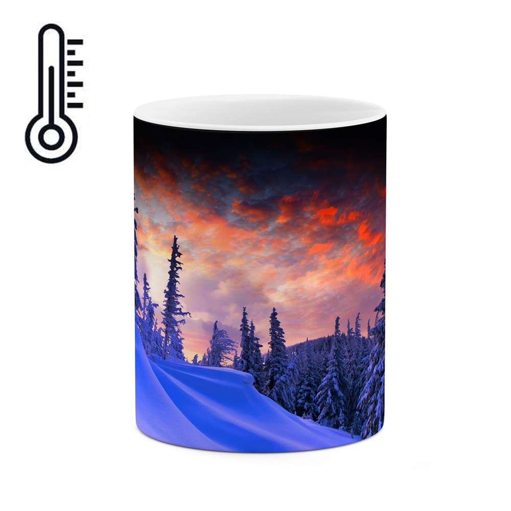 ماگ حرارتی طرح منظره برفی  مدل mgph11249