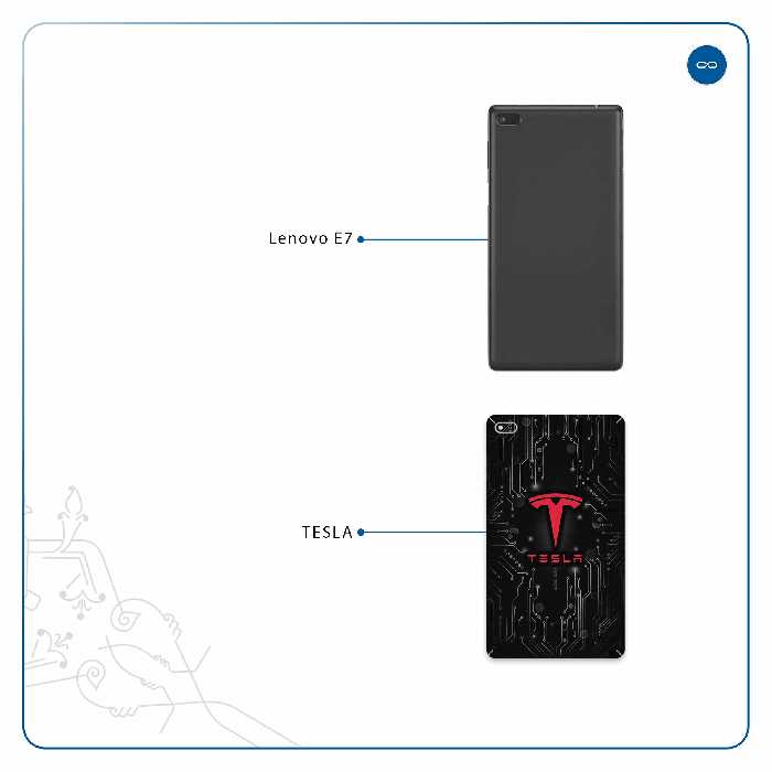 برچسب پوششی ماهوت مدل TESLA مناسب برای تبلت لنوو E7
