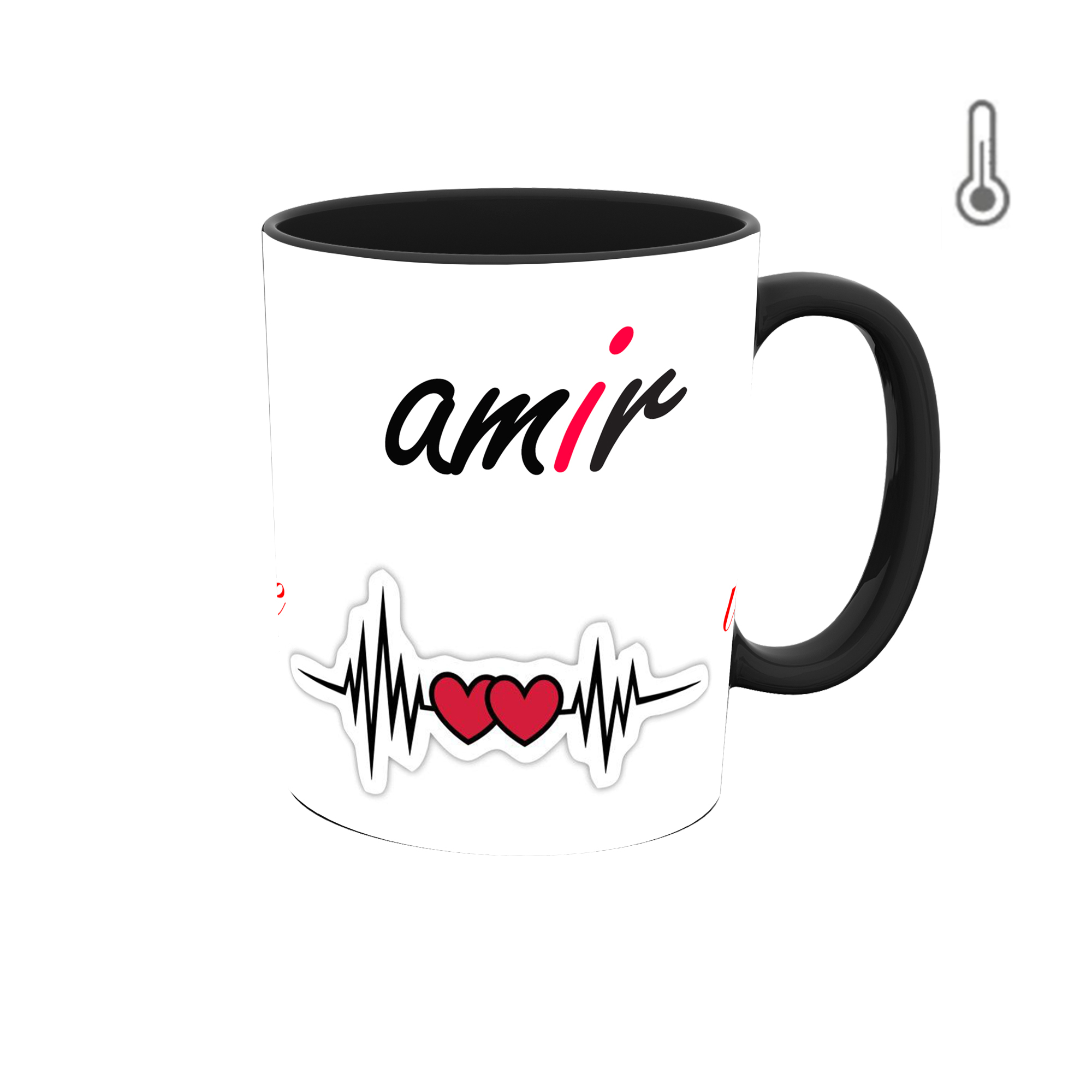 ماگ حرارتی طرح اسم امیر