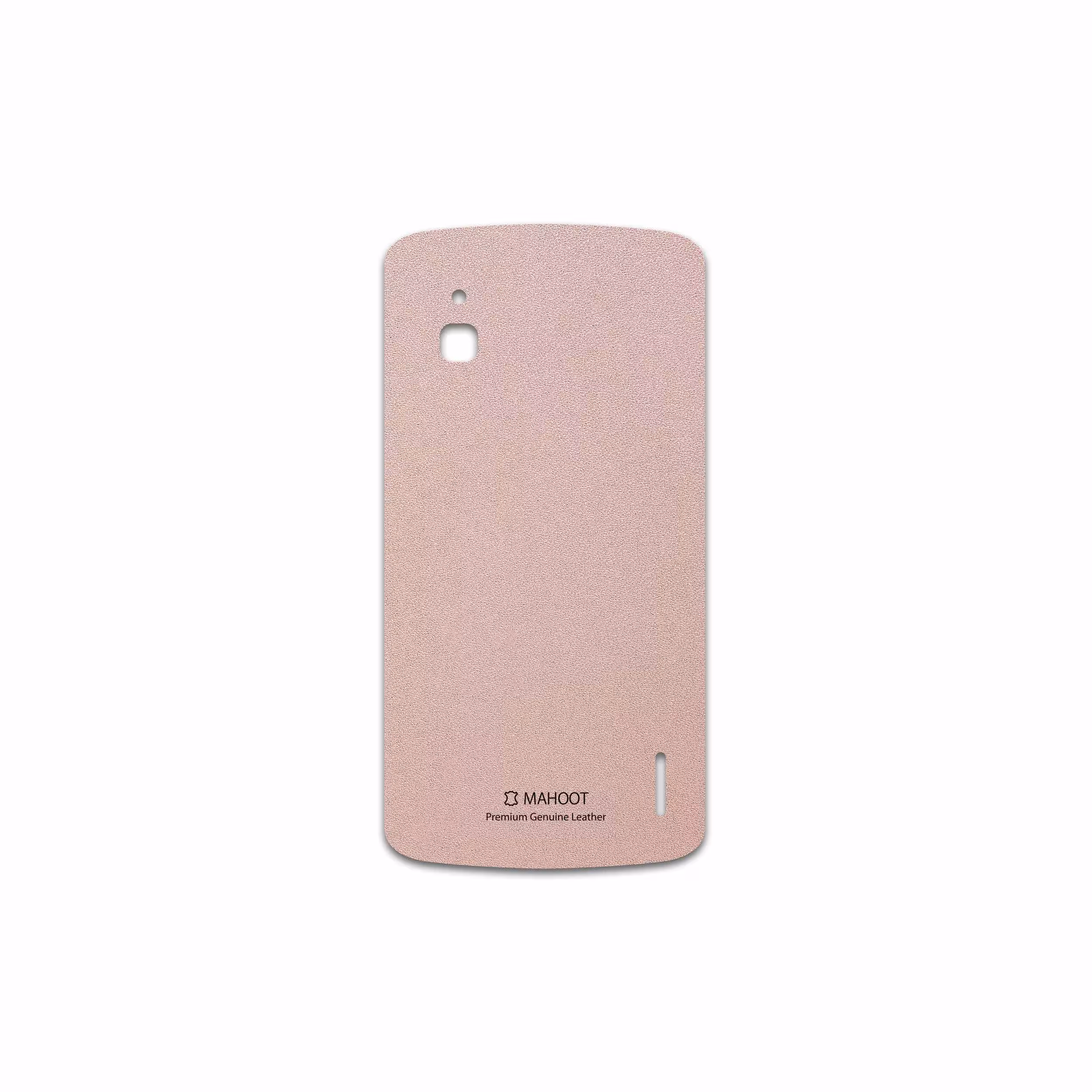 برچسب پوششی ماهوت مدل Rose Gold Leather مناسب برای گوشی موبایل گوگل Nexus 4