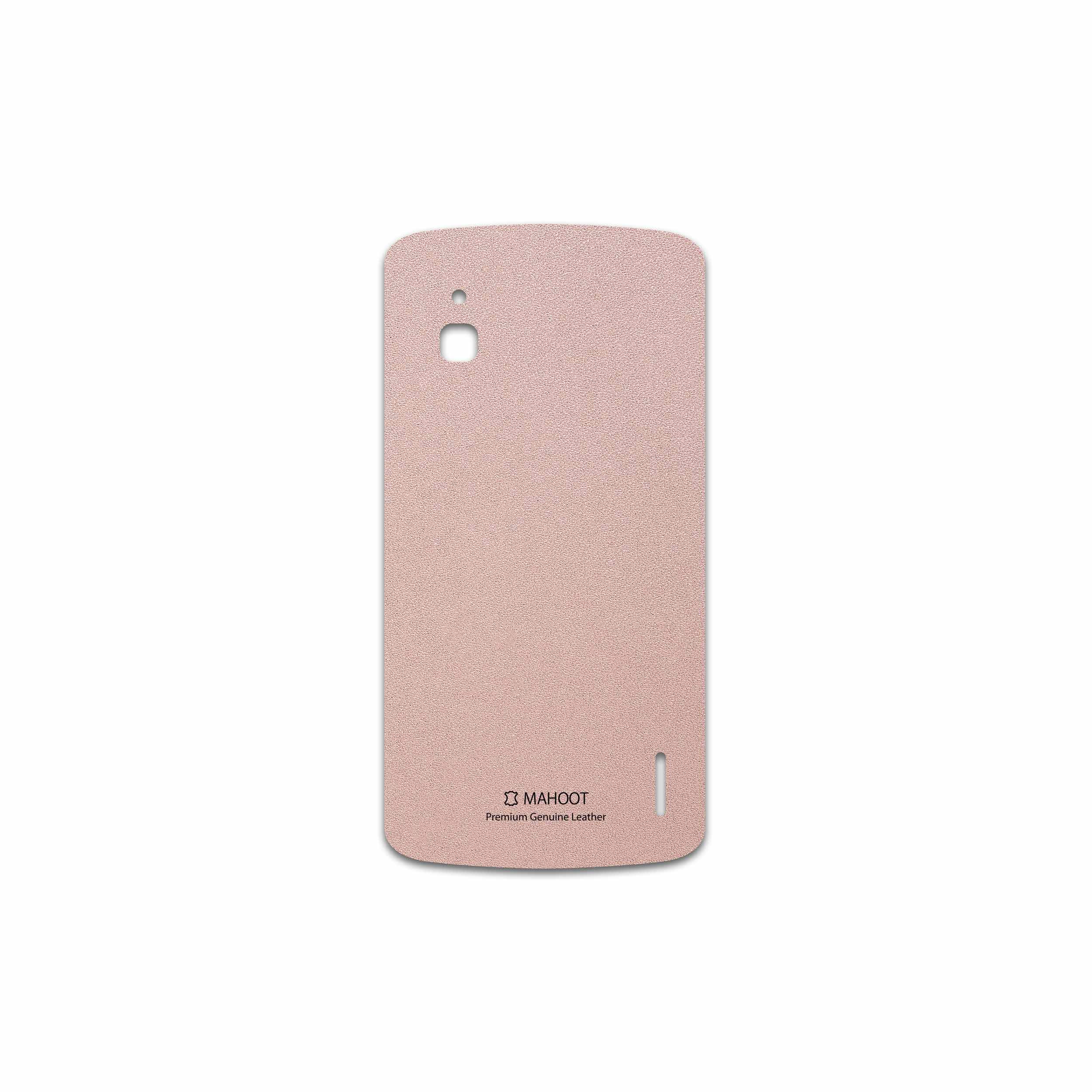 برچسب پوششی ماهوت مدل Rose Gold Leather مناسب برای گوشی موبایل گوگل Nexus 4