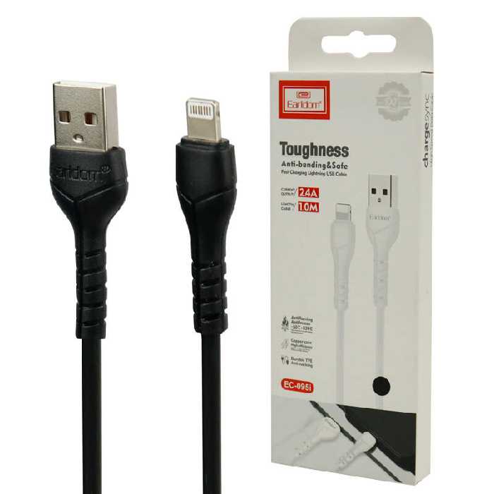 کابل تبدیل USB به لایتنینگ ارلدام مدل EC-095i طول 1 متر