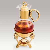 قهوه جوش استیل سری نگین دار طلایی رزلند