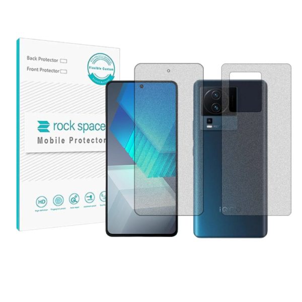 گلس صفحه نمایش و پشت گوشی ویوو iQOO NEO7 SE مدل نانو هیدروژل مات برند راک اسپیس کد SS