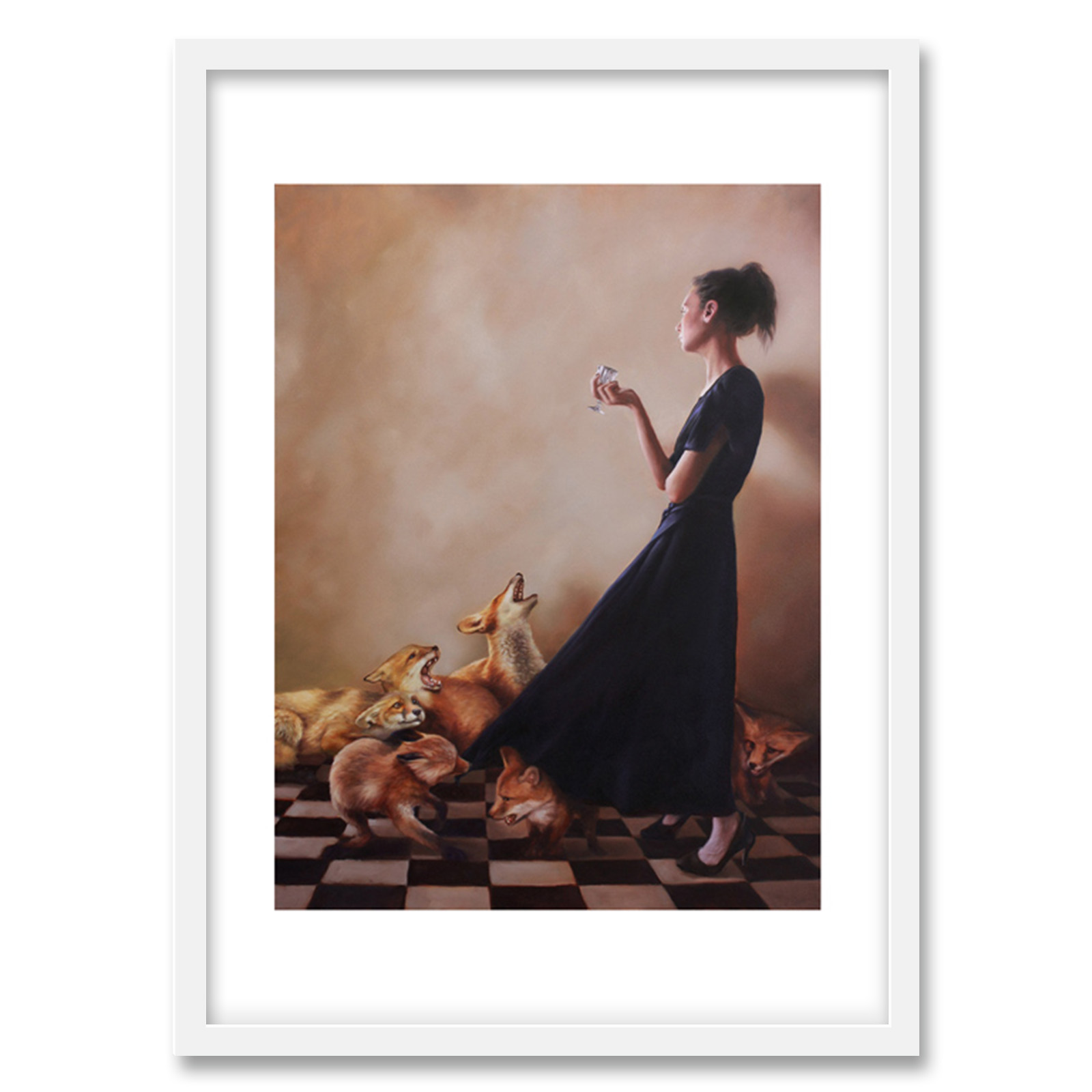 تابلو فورنیمو مدل ایلوستریشن آرت مدرن روباه کد 016W