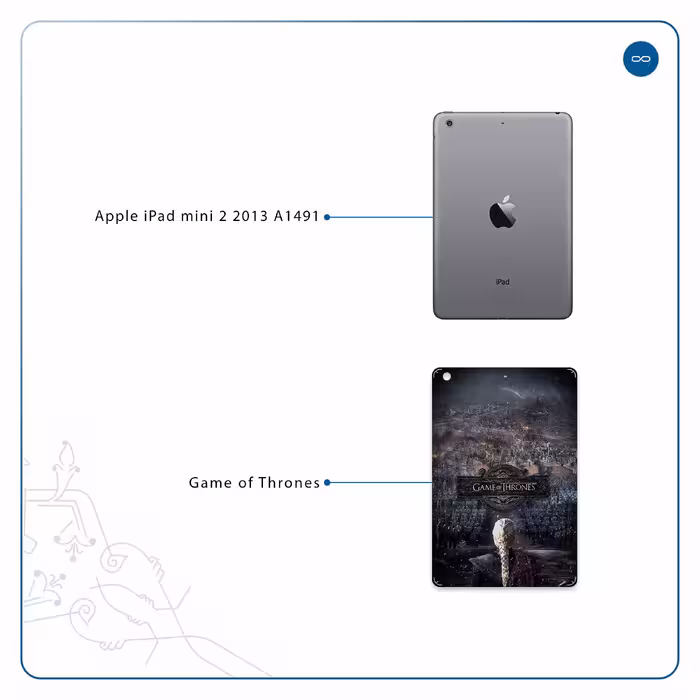 برچسب پوششی ماهوت مدل Game of Thrones مناسب برای تبلت اپل iPad mini 2 2013 A1491
