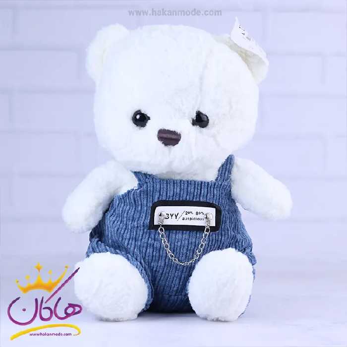 عروسک پولیشی خرس لباس آبی | 17509/1