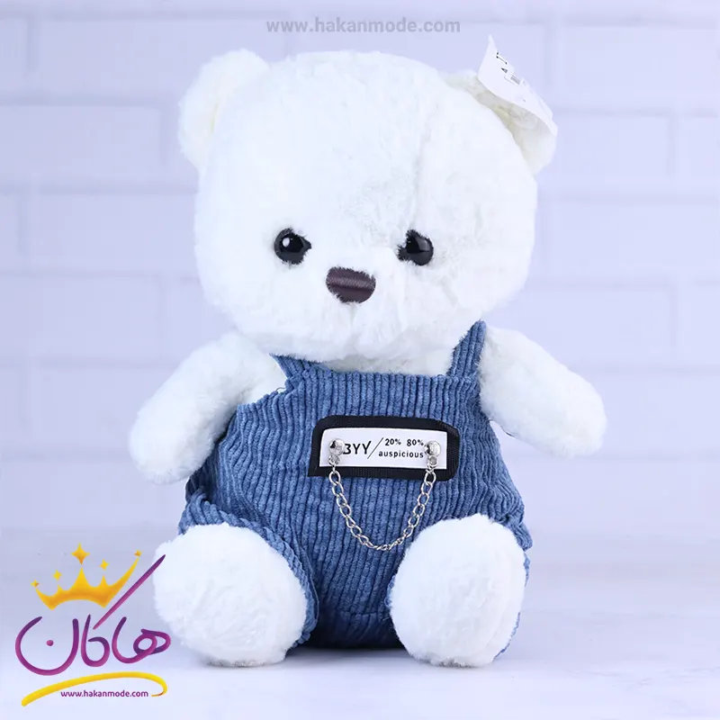 عروسک پولیشی خرس لباس آبی | 17509/1