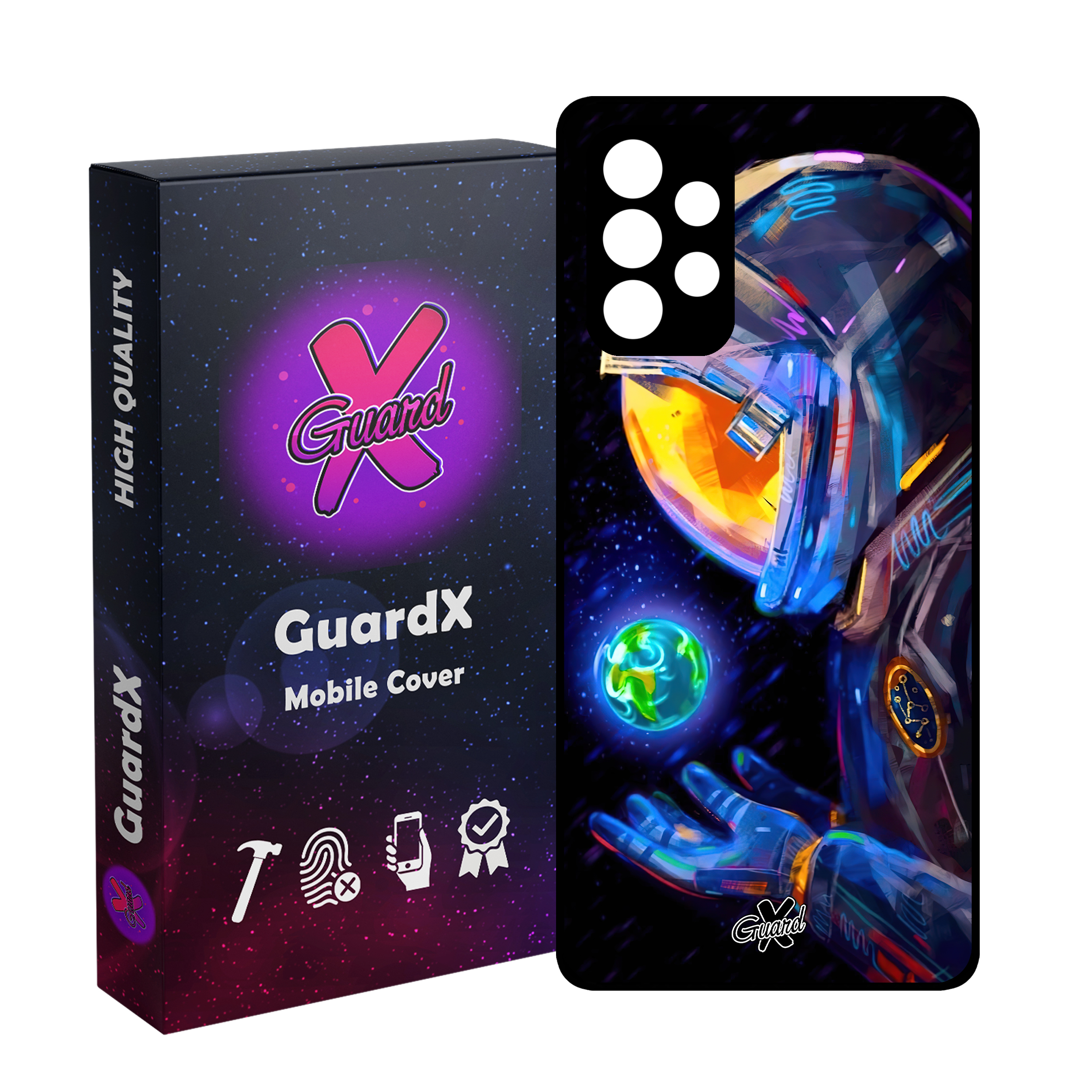 کاور گارد ایکس طرح فضانورد مدل Glass10496 مناسب برای گوشی موبایل سامسونگ Galaxy A53