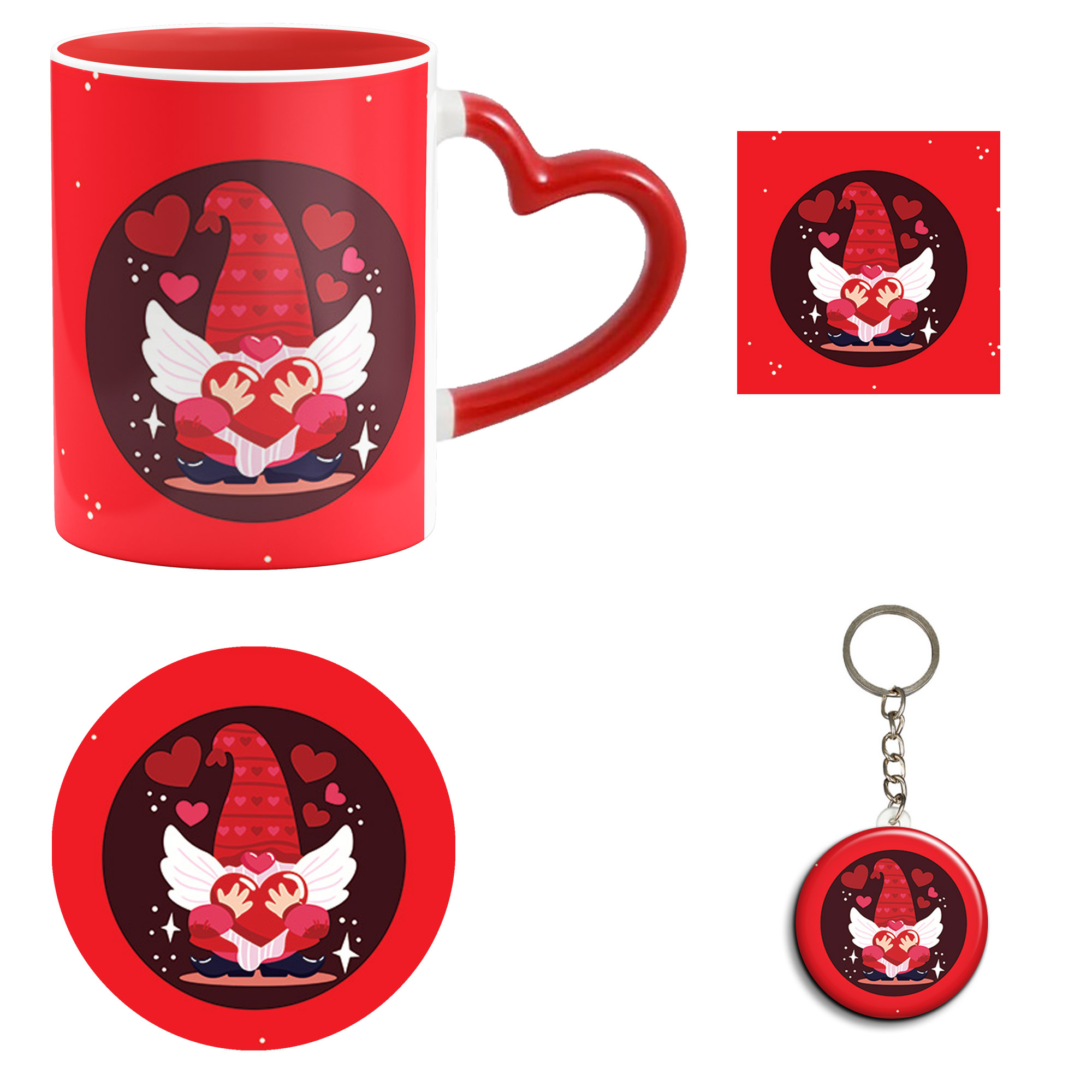 ست هدیه ماگ مدل روز عشق طرح عاشقانه کد M151