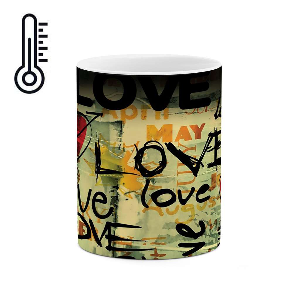 ماگ حرارتی طرح Love مدل mgh03340