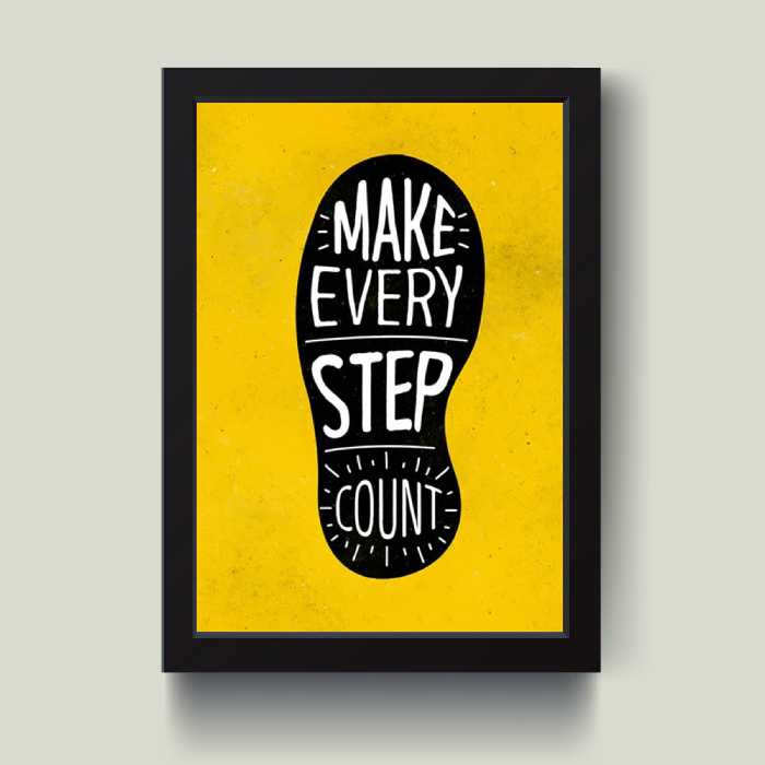تابلو مدل دکوراتیو انگیزشی Step count کد G8-13