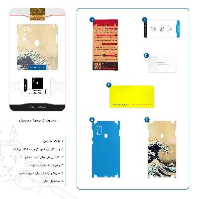 برچسب پوششی ماهوت مدل The Great Wave off Kanagawa of Hokusai-FullSkin مناسب برای گوشی موبایل سامسونگ Galaxy M30s