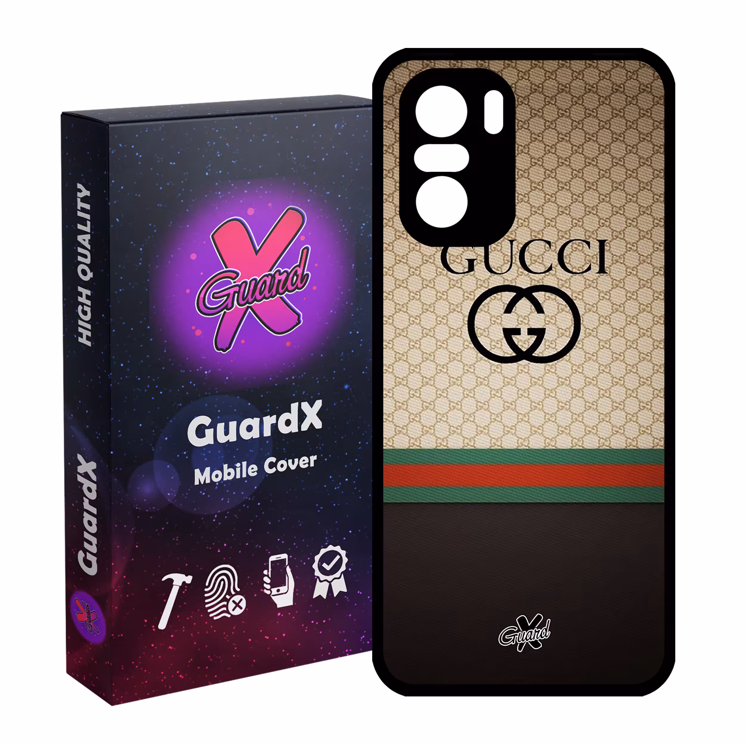 کاور گارد ایکس طرح Gucci مدل Glass10215 مناسب برای گوشی موبایل شیائومی Poco F3/MI 11X/MI 11X Pro/Redmi K40/K40 Pro